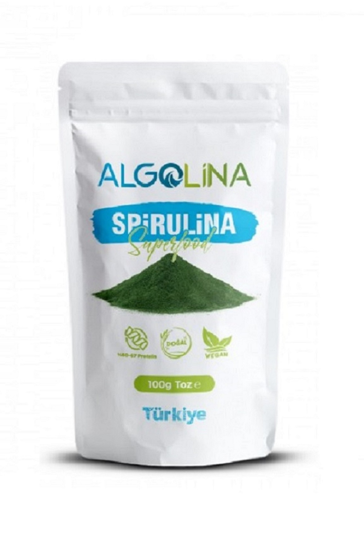 Algolina Spirulina Powder 100 Gr (100% Spirulina)